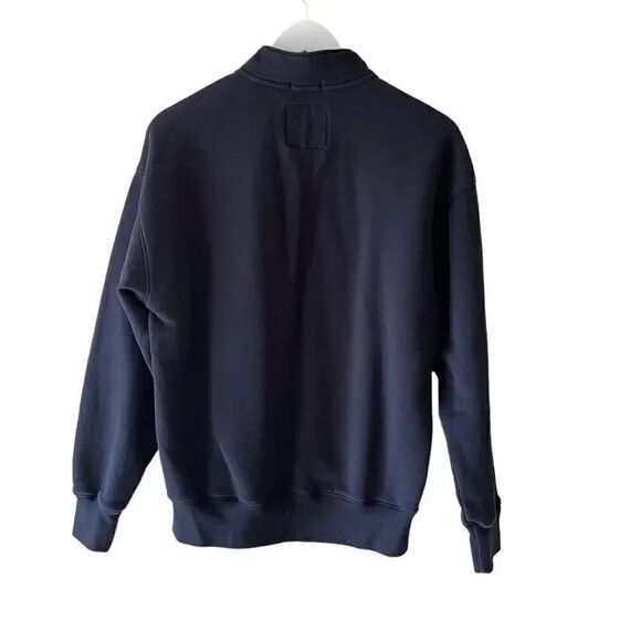 Holister Black oversized zip up pullover unisex sweatshirt SZ M - Picture 7 of 12